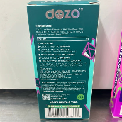 Dozo Don’t Trip Trippy Diamonds Edition Disposable 5G 5000MG