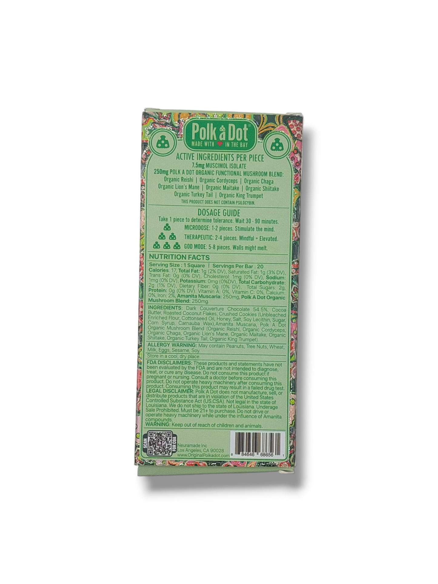 Polk A Dot x URB Mushroom Chocolate Bar | 10,000MG