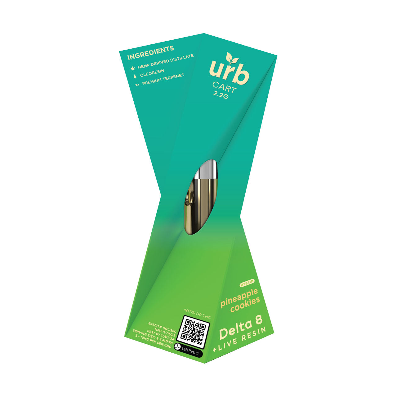 URB Delta 8 Live Resin 2.2ML Cartridge