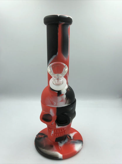 Unbreakable Silicone Skull Bong Detachable Water Pipe